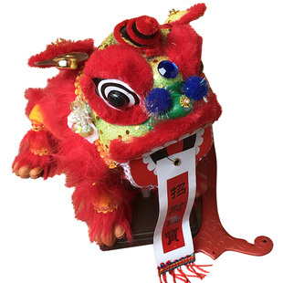 中国风木偶狮子 提线狮王 南狮摆件 儿童传统手工玩具送老外礼物