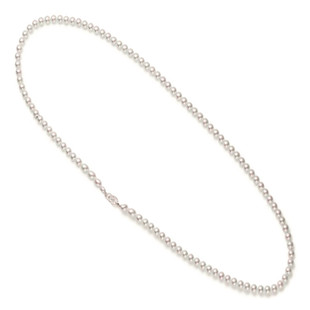 2-3MM极细超小近正圆迷你天然淡水珍珠项链银扣 毛衣链