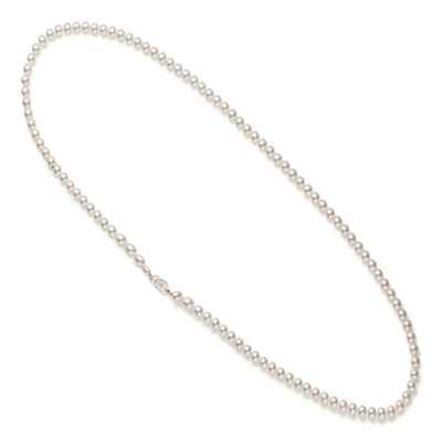 近正圆项链天然淡水珍珠