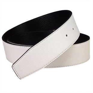 不带头皮带男真皮纯牛皮针扣无头3.8宽打孔不带扣3.3带身h腰带男