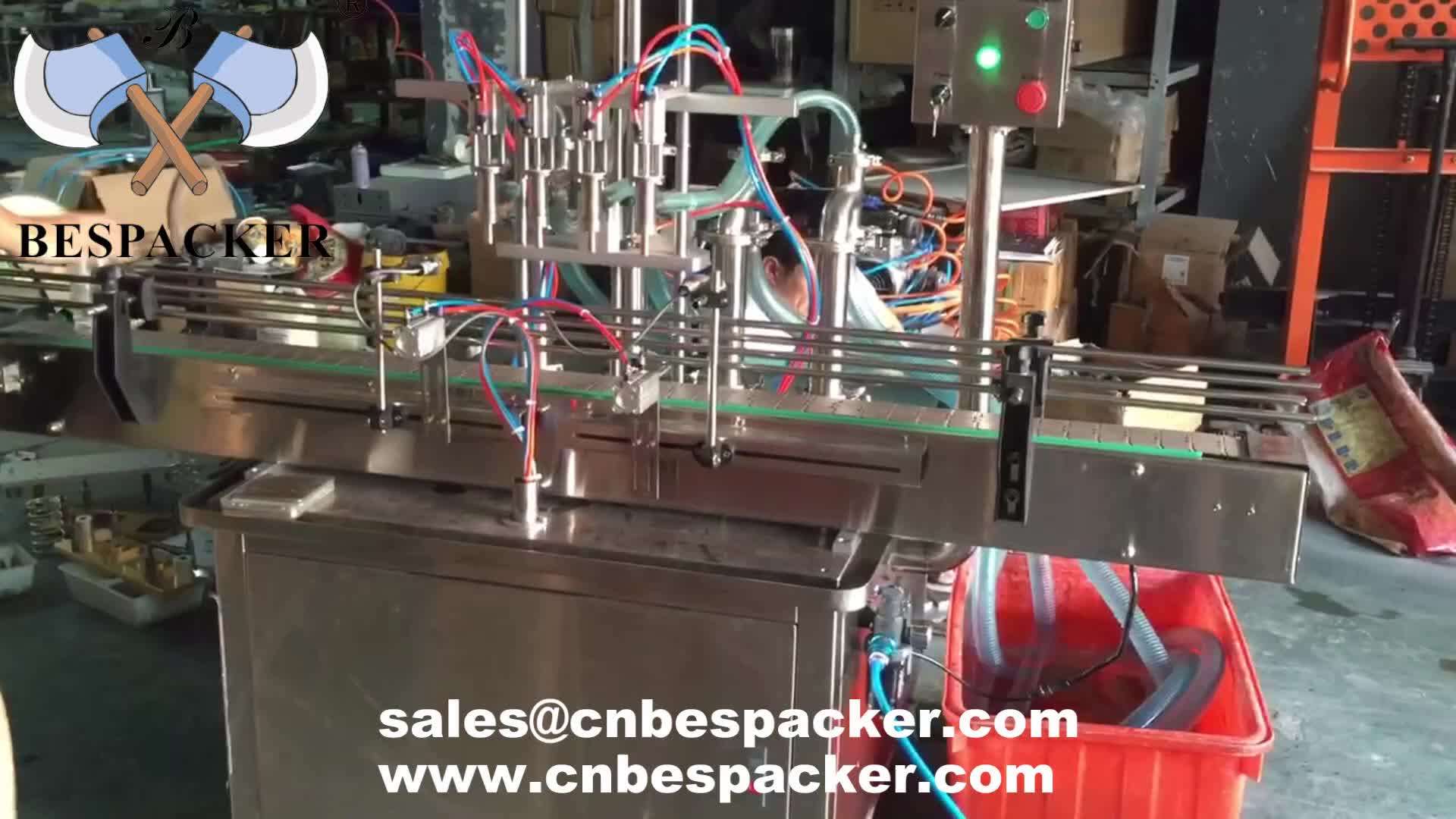 Automatic 4 Nozzles Honey Bottle Filling Machine Stainless Steel Glass