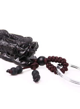 貔貅男士钥匙圈黑桃木