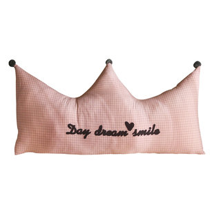 INS少女风超柔全棉水洗棉皇冠床头大靠垫卧室客厅沙发靠枕 可拆洗