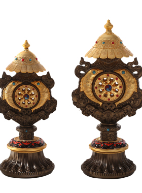 藏式密宗八吉祥组合体佛堂摆件