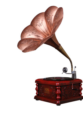 仿古风黑胶唱机创意欧式橱窗摆件