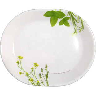 美国进口康宁耐热玻璃餐具欧洲香草鱼盘深浅汤碟长条方盘分割盘