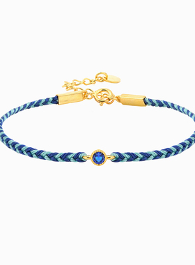 THISNESS纯银蓝色幸运手链