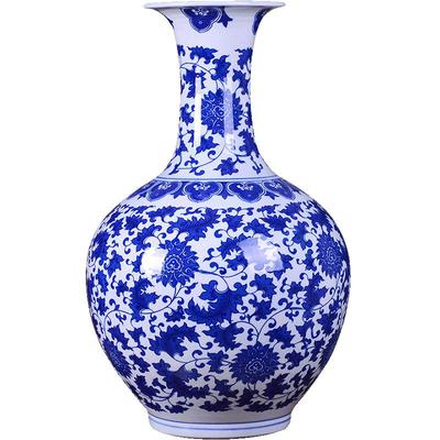 大号现代中式风电视柜青花瓷花瓶