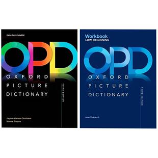 现货 【中商原版】OPD字典+初级练习册 两册套装 英文原版 牛津图解英语词典字典辞典 第三版 牛津图解词典初级练习册第三版