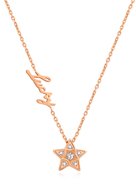 幸运钛钢七夕礼物送女友18K金