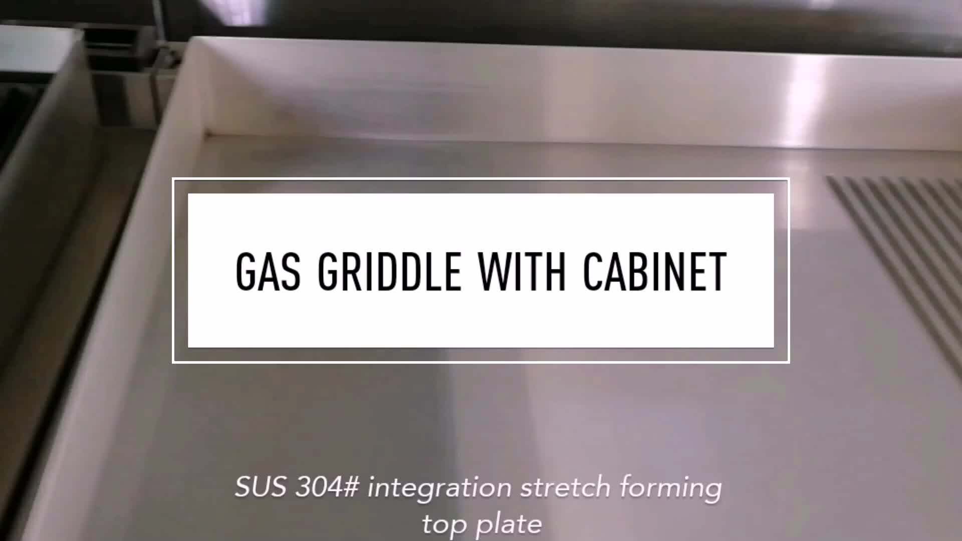 Hgg718 Counter Stainless Steel Gas Griddle Commercial Table Top Gas