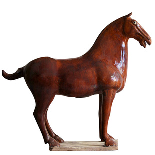 唐三彩马摆件陶瓷大马摆设家居玄关饰品礼品仿古做旧马中式收藏品