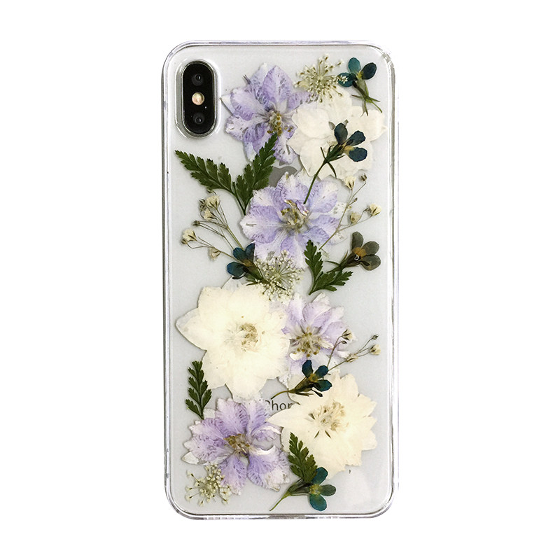 永生花真干花13适用iPhone17/16/15/14/13/12/11 pro max花朵手机壳X/XS/XR/XSM