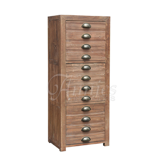 出口法国家具豪夫瑞装饰性多抽三门杉木高柜衣柜边柜储物收纳柜