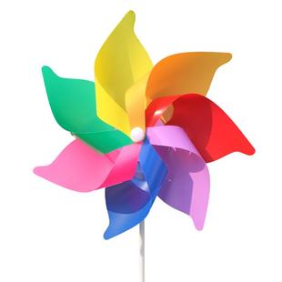 户外悬挂旋转彩色串绳塑料风车长廊 景区幼儿园学校空中布置装饰