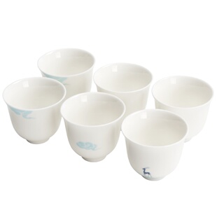 南山先生 九色鹿玉瓷茶杯 陶瓷茶具个人品杯白瓷品茗杯单杯功夫杯
