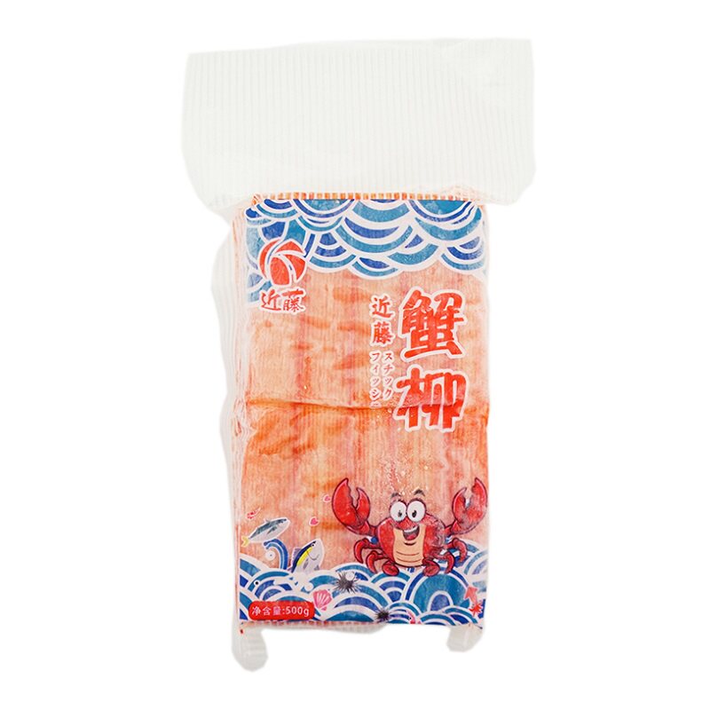 近藤蟹柳寿司蟹肉棒500g日式即食蟹皇珍蟹味棒 可剥丝沙拉凉拌