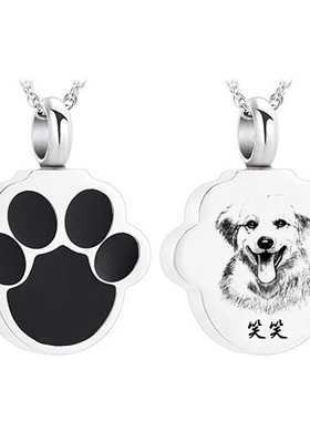 牙齿吊坠项链可打开骨灰盒