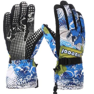 男女RUECCI加厚防水滑雪手套防寒保暖手套抗零下30度保暖滑雪手套