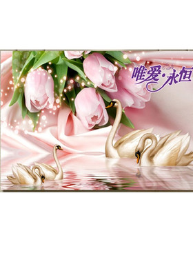 卧室温馨浪漫宾馆欧式风无框画