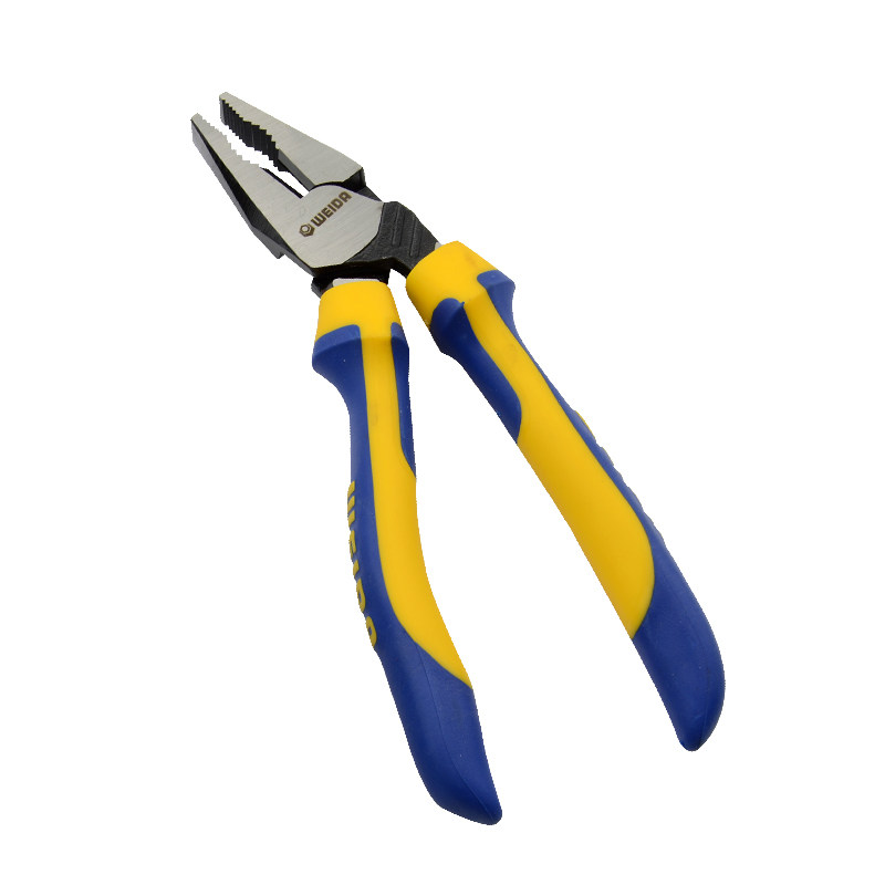 威达省力弯头钢丝钳子8寸老虎钳子工具电工钳尖嘴钳断线钳钢丝钳