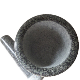 新款中号青石石臼研磨捣蒜器擂钵包邮