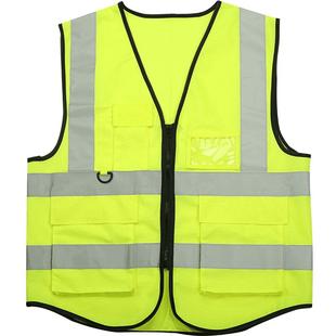 多口袋黄色反光背心反光马甲反光骑行服交通衣服安全背心环卫马甲