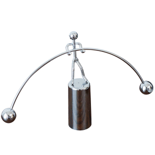 创意摆件永动仪小铁人不倒翁平衡饰品不停动态旋转物理解压工艺品