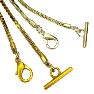 全铜细链包链金属链小CK包包链条配件高档不褪色一字扣OT扣蛇骨链