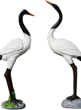 户外仿真仙鹤假山庭院园林景观