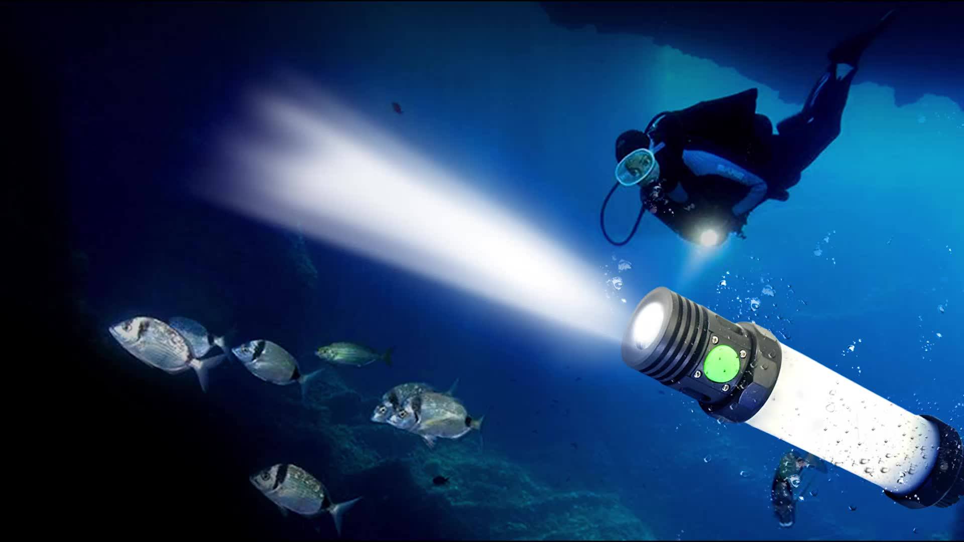 Uyledq7nd Professinal Diving Equipment Red Light Torch For Underwater