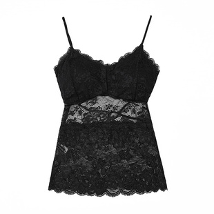 二件装新款爆款性感蕾丝吊带黑色裹胸后背交叉长款打底背心女包邮