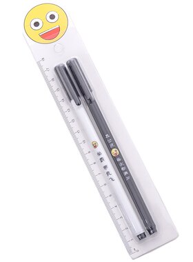2只装可爱黑白配学生0.5中性笔