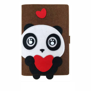 成都熊猫文创羊毛毡活页本可拆卸手账笔记本学生文具出国纪念礼物