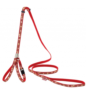 日本 Petio派地奥 我爱系列●猫小町胸背牵引绳 外出遛猫背带 1条