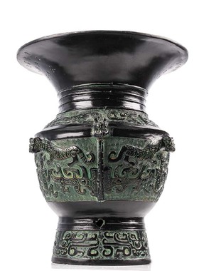 龙虎尊四羊方尊青铜器仿古摆件