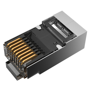 亿网达超五类六类网线千兆屏蔽8芯rj45网络连接头电脑cat6e水晶头