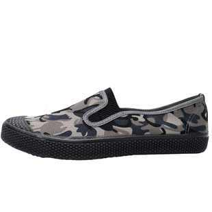 山东鲁泰迷彩鞋男耐磨防滑一脚蹬劳保鞋低帮解放鞋户外工地工作鞋