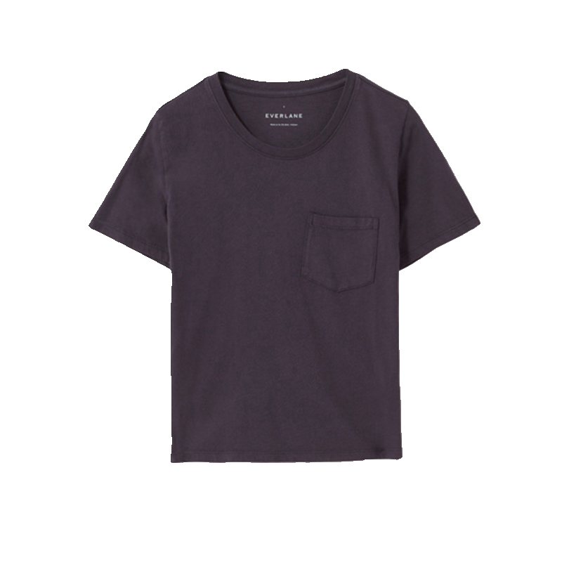 【现货清仓 2件包邮】 Everlane 宽松园领T恤女 纯棉box箱型