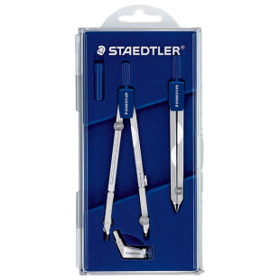 德国施德楼圆规初中小学生554带伸缩杆套装551精钢中车550夹铅笔