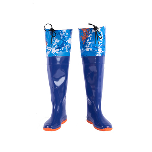 新款春秋雨鞋靴男女迷彩插秧下田钓鱼工作中筒靴胶鞋稻田防滑耐磨