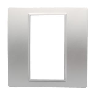 银色86型三位强弱电开关插座面板墙壁空位墙插面板多媒体墙壁面板