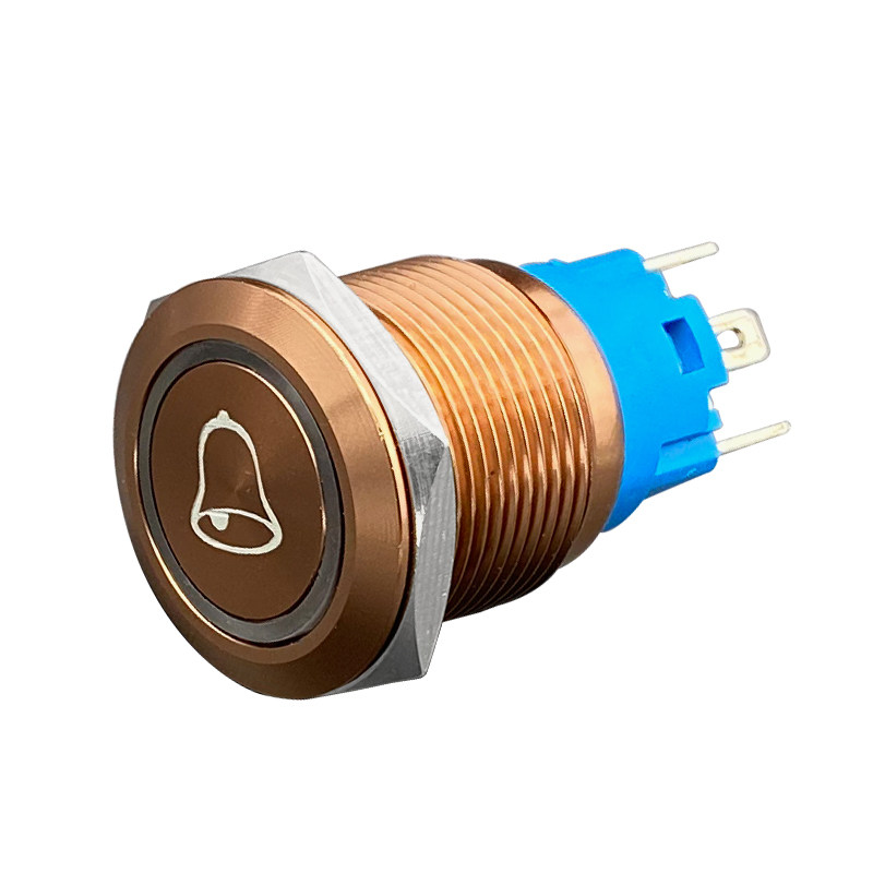 双三色门铃复位按钮开关12/220V