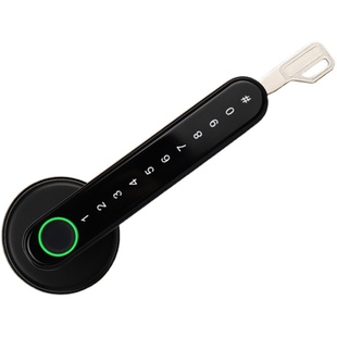 木门指纹锁家用卧室房门锁静音分体球形密码锁办公室智能电子门锁