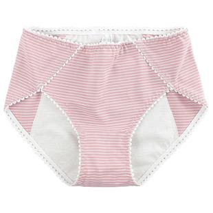 日系生理内裤女中腰纯棉防漏夜用经期例假月事大姨妈透气大码胖MM