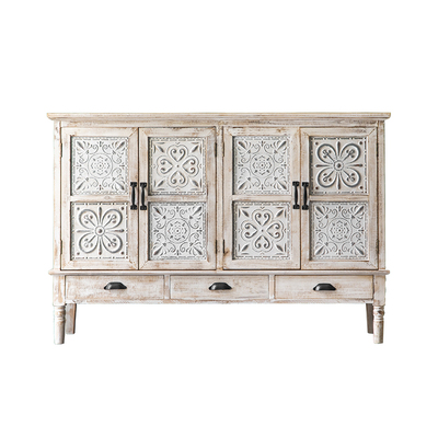 玄关柜鞋柜实木复古做旧波西米亚