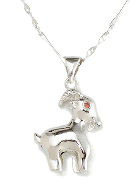 小羊纯银吊坠女999足银十二生肖吊坠12属相吊坠项链锁骨链女银饰