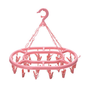 汇丰信佳 可折叠型 24夹中号 防风挂钩 塑料晒架 塑料衣架 晾晒架