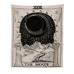THE MOON STAR 复古星星月亮挂毯卧室墙壁装饰背景布桌布塔罗挂布