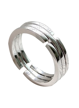 韩版纯银情侣变形戒指S925创意